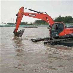 广东湿地挖掘机水上挖掘机出租