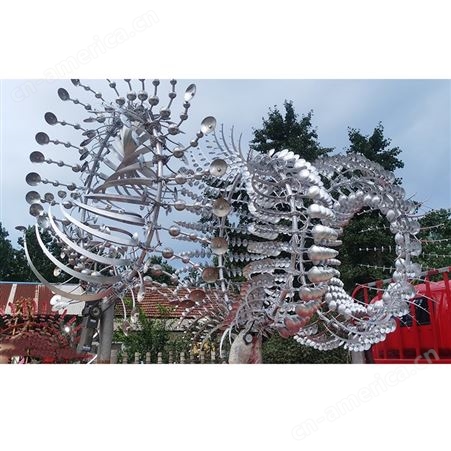 大型风动雕塑 异型抽象铁艺造型_动雕塑不锈钢风力动力锄禾雕塑厂家