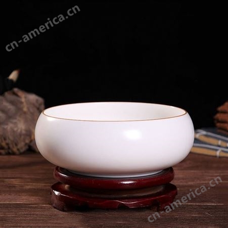 烟灰缸陶瓷 红色喜庆糖盆 大码家用客厅茶几茶洗
