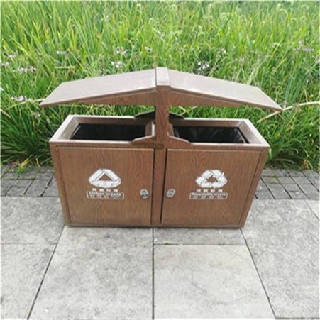 不锈钢分类垃圾桶分类果皮箱钢木分类垃圾桶喷塑垃圾桶仿古垃圾桶