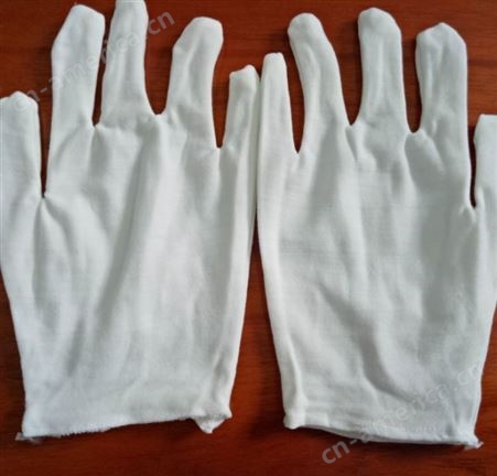 白色纯棉手套  一次性作业棉手套 加厚劳保手套