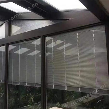 烟台磁控百叶中空玻璃 内置电动百叶玻璃门窗专用产品定制 至本锦恒