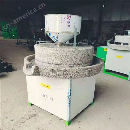 自动磨浆机 麦麸分离石磨机 商用60型肠粉电动石碾机