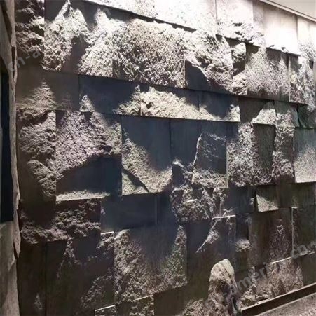 自然面外墙干挂轻质文化pu石蘑菇石石材砖青石工程