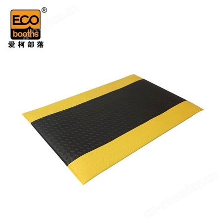 爱柯部落 单层经济型警示防滑地垫 防滑垫 PVC抗疲劳脚垫 黑色 0.9×3m×9mm 可定制
