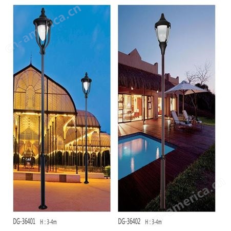 劲辉照明不锈钢现代LED庭院灯 3.5米别墅公园庭院路灯