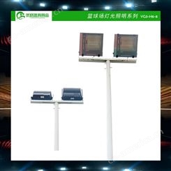 武江区学校运动场地灯杆照明 优格篮球场常用的10米两节式灯杆灯柱 优格体育出品