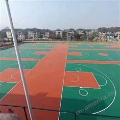 武汉塑胶篮球场工程-篮球场地板-硅pu篮球场价格-泰立
